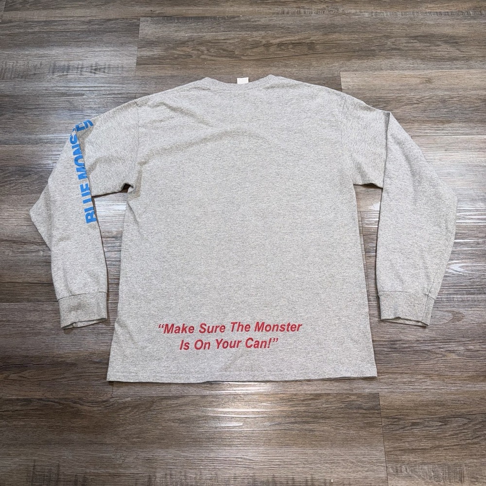 Gildan Shirt Mens M Blue Monster Graphic "Make Sure The Monster Is On Your Can!" - Picture 5 of 8